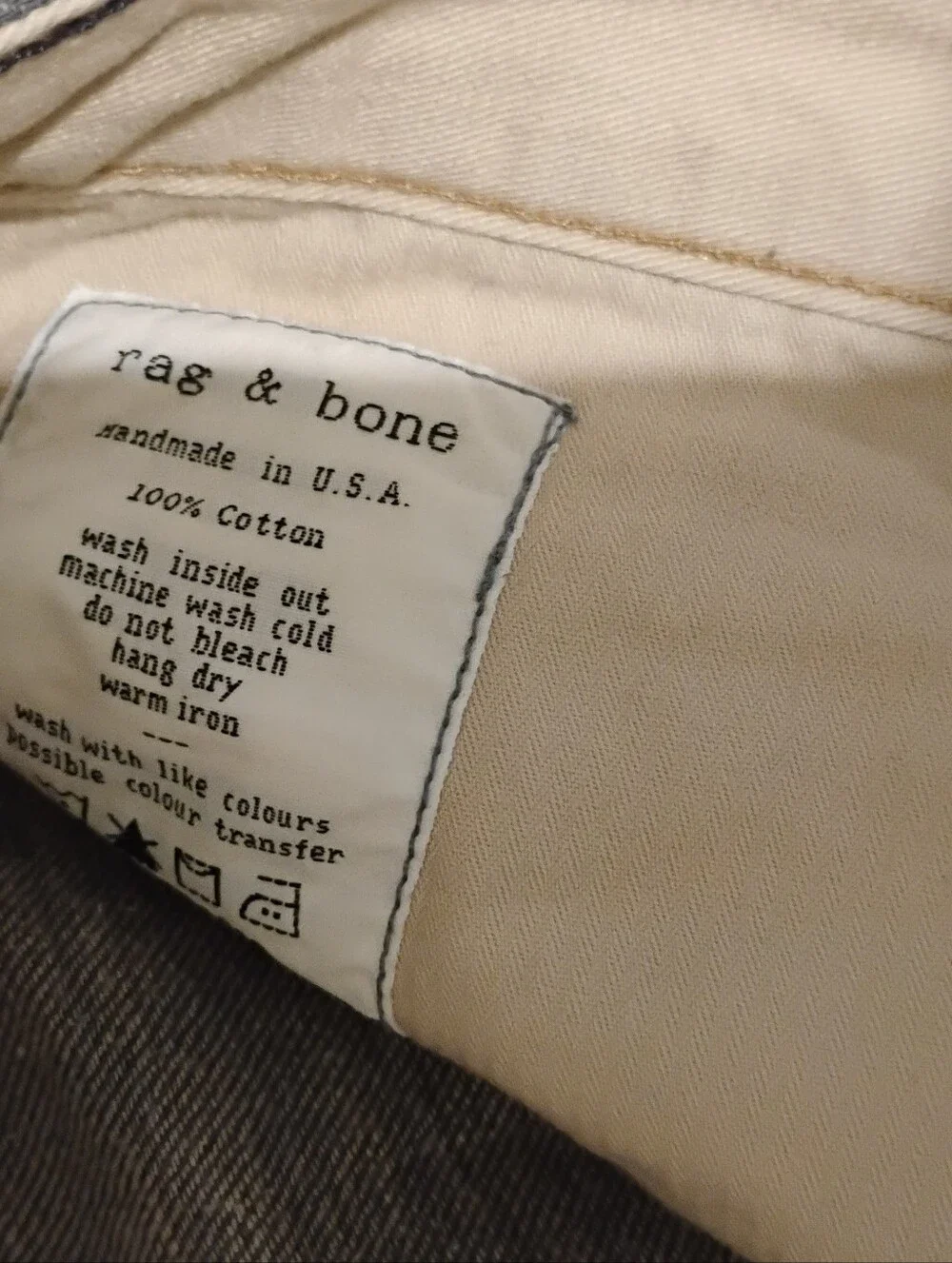 Rag & Bone Mens Lightweight Jeans Pants Sz 38 Waist